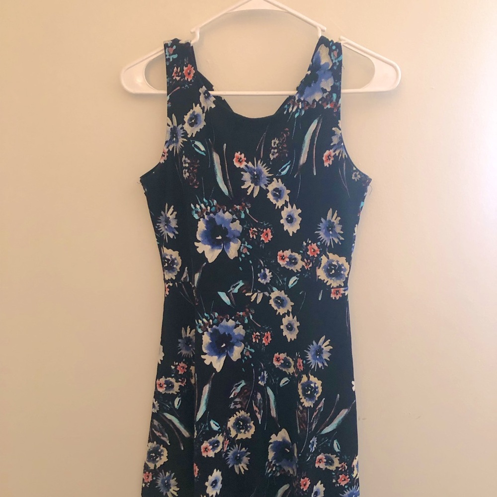 Floral Black Dress